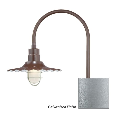 Millennium Lighting-RRWS15-RPAS-Fixture with Galvanized Finish Swatch