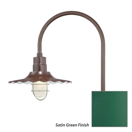 Millennium Lighting-RRWS15-RPAS-Fixture with Satin Green Finish Swatch