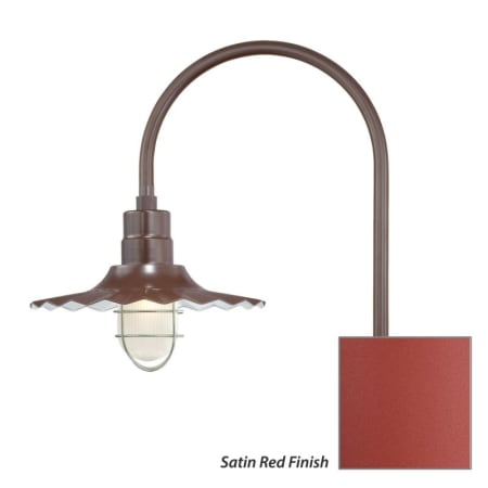 Millennium Lighting-RRWS15-RPAS-Fixture with Satin Red Finish Swatch