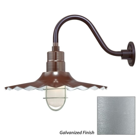 Millennium Lighting-RRWS18-RGN15-Fixture with Galvanized Finish Swatch