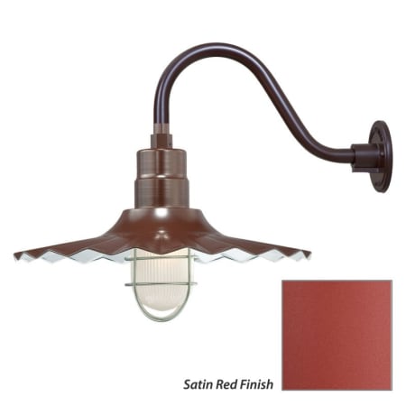 Millennium Lighting-RRWS18-RGN15-Fixture with Satin Red Finish Swatch