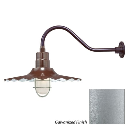 Millennium Lighting-RRWS18-RGN22-Fixture with Galvanized Finish Swatch