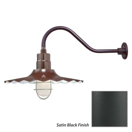 Millennium Lighting-RRWS18-RGN22-Fixture with Satin Black Finish Swatch