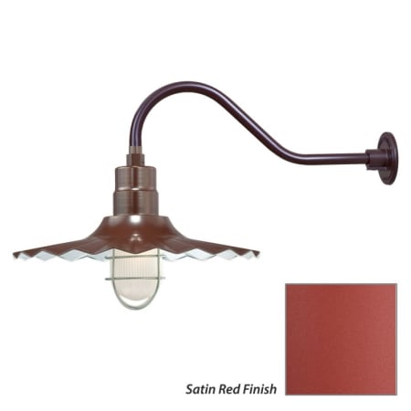 Millennium Lighting-RRWS18-RGN22-Fixture with Satin Red Finish Swatch