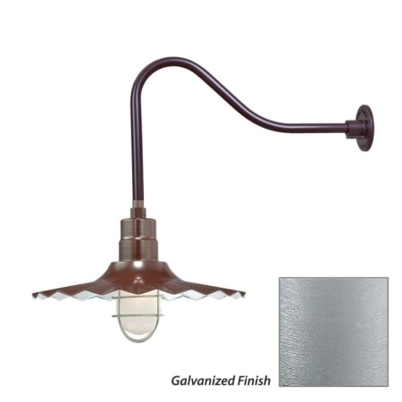 Millennium Lighting-RRWS18-RGN23-Fixture with Galvanized Finish Swatch