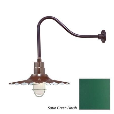 Millennium Lighting-RRWS18-RGN23-Fixture with Satin Green Finish Swatch