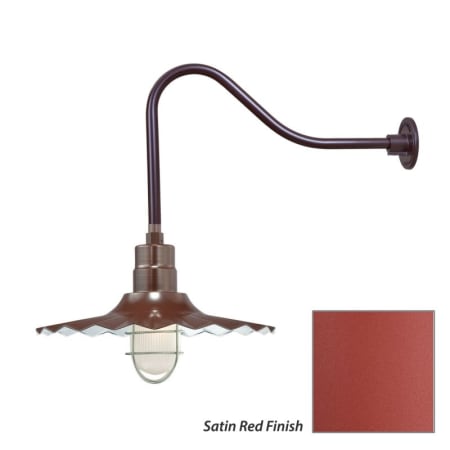 Millennium Lighting-RRWS18-RGN23-Fixture with Satin Red Finish Swatch