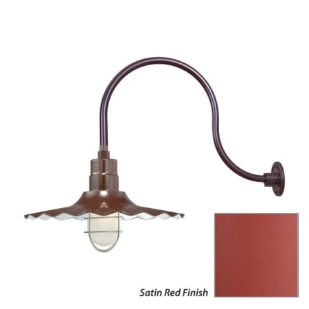 Millennium Lighting-RRWS18-RGN24-Fixture with Satin Red Finish Swatch