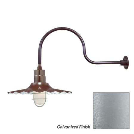 Millennium Lighting-RRWS18-RGN30-Fixture with Galvanized Finish Swatch