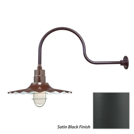 Millennium Lighting-RRWS18-RGN30-Fixture with Satin Black Finish Swatch