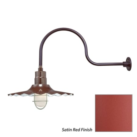 Millennium Lighting-RRWS18-RGN30-Fixture with Satin Red Finish Swatch