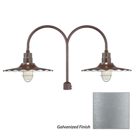 Millennium Lighting-RRWS18-RPAD-Fixture with Galvanized Finish Swatch