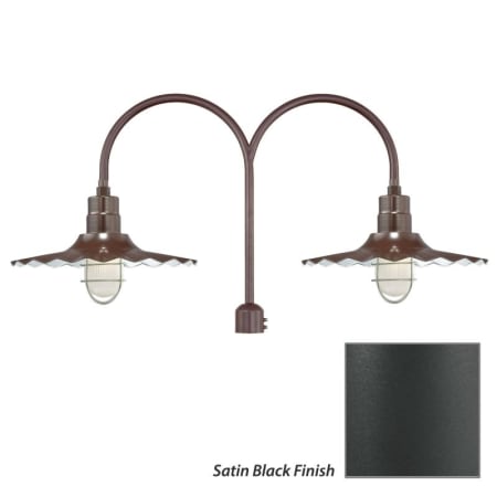 Millennium Lighting-RRWS18-RPAD-Fixture with Satin Black Finish Swatch