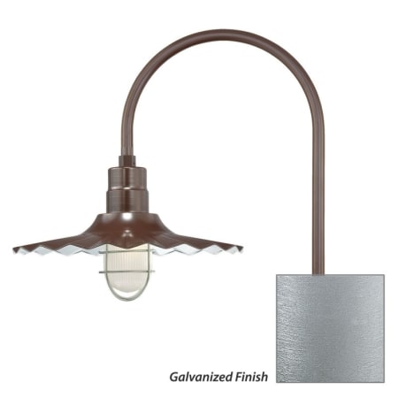 Millennium Lighting-RRWS18-RPAS-Fixture with Galvanized Finish Swatch