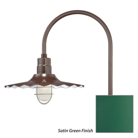 Millennium Lighting-RRWS18-RPAS-Fixture with Satin Green Finish Swatch