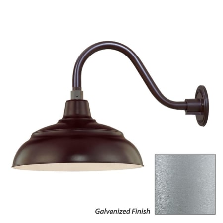 Millennium Lighting-RWHS14-RGN15-Fixture with Galvanized Finish Swatch
