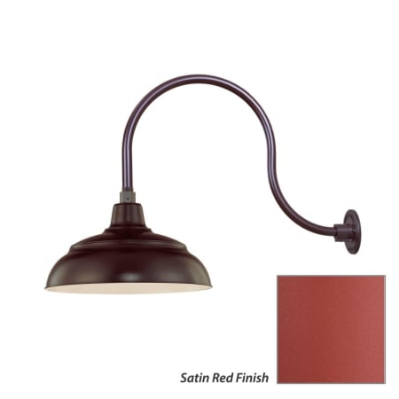 Millennium Lighting-RWHS14-RGN24-Fixture with Satin Red Finish Swatch