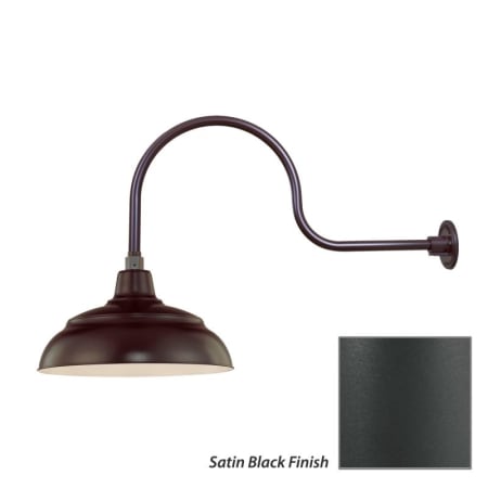 Millennium Lighting-RWHS14-RGN30-Fixture with Satin Black Finish Swatch