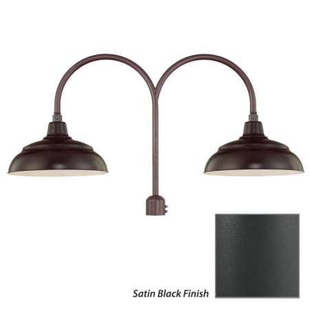 Millennium Lighting-RWHS14-RPAD-Fixture with Satin Black Finish Swatch