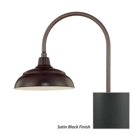 Millennium Lighting-RWHS14-RPAS-Fixture with Satin Black Finish Swatch