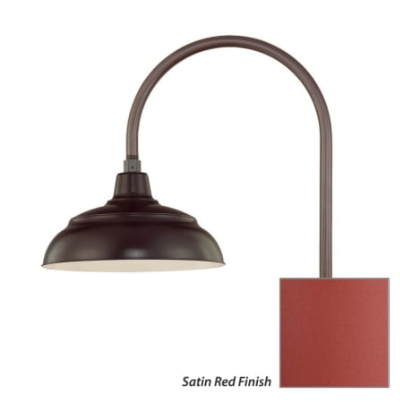 Millennium Lighting-RWHS14-RPAS-Fixture with Satin Red Finish Swatch