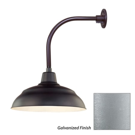 Millennium Lighting-RWHS17-RGN12-Fixture with Galvanized Finish Swatch