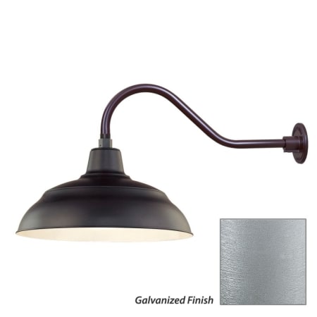 Millennium Lighting-RWHS17-RGN22-Fixture with Galvanized Finish Swatch