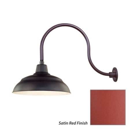 Millennium Lighting-RWHS17-RGN24-Fixture with Satin Red Finish Swatch