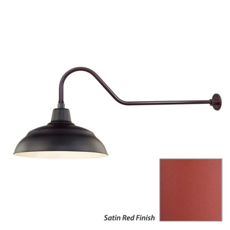 Millennium Lighting-RWHS17-RGN41-Fixture with Satin Red Finish Swatch