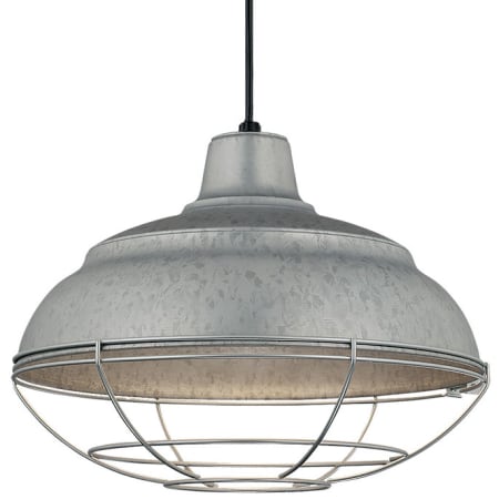 Millennium Lighting RLM Single Light 14" Wide Pendant Galvanized