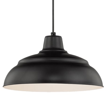 Millennium Lighting RLM Single Light 14" Wide Pendant Satin Black