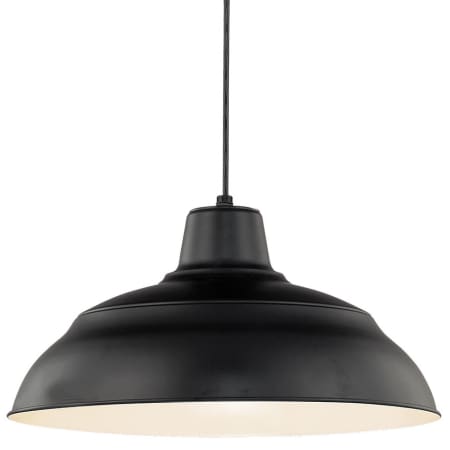 Millennium Lighting RLM Single Light 17" Wide Pendant Satin Black