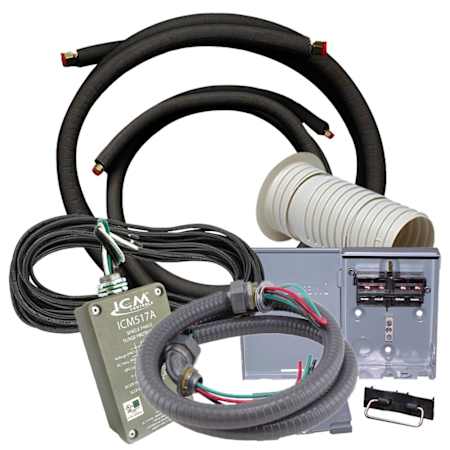 Mini Split Accessories Primary Mini Split Installation Starter Kit for Cassettes and Concealed Duct Units - 65' Long - 1/4" x 1/2" Line Set - One Required N/A