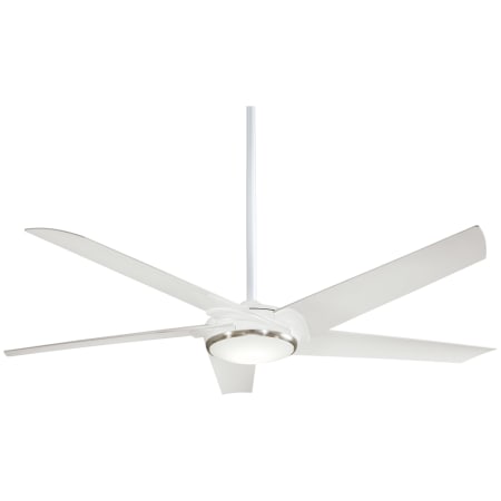 MinkaAire Raptor 60" 5 Blade LED Indoor Ceiling Fan with Remote Included Flat White