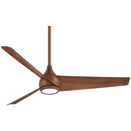 MinkaAire Twist 52" 3 Blade Indoor Smart LED Ceiling Fan with Remote Control Included Distressed Koa