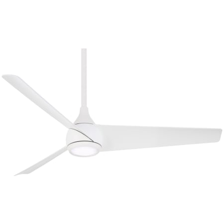 MinkaAire Twist 52" 3 Blade Indoor Smart LED Ceiling Fan with Remote Control Included Flat White
