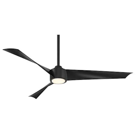 MinkaAire Pike 56" 3 Blade LED Ceiling Fan with Remote Included Coal