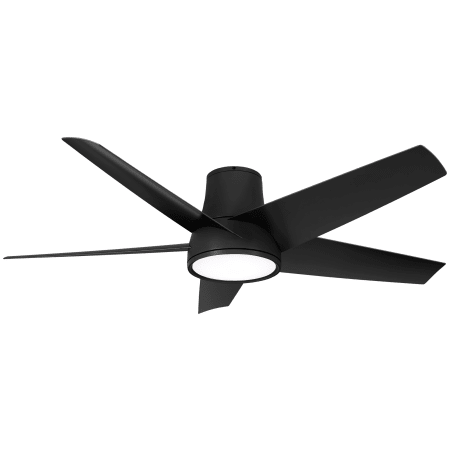 MinkaAire Chubby II 58" 5 Blade Flush Mount Indoor / Outdoor Smart LED Ceiling Fan Coal