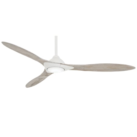 MinkaAire Sleek 60" 3 Blade Indoor Smart LED Energy Star Ceiling Fan with Remote Control Included Flat White