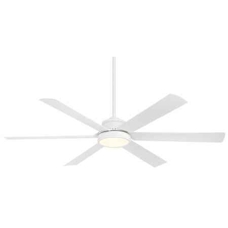 MinkaAire Cairo 65" 6 Blade Indoor LED Ceiling Fan with Remote Included Flat White