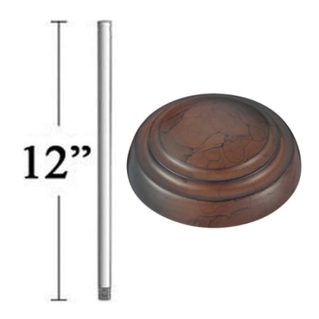 MinkaAire 12" Ceiling Fan Downrod for 9 Ft Ceilings Volterra Bronze