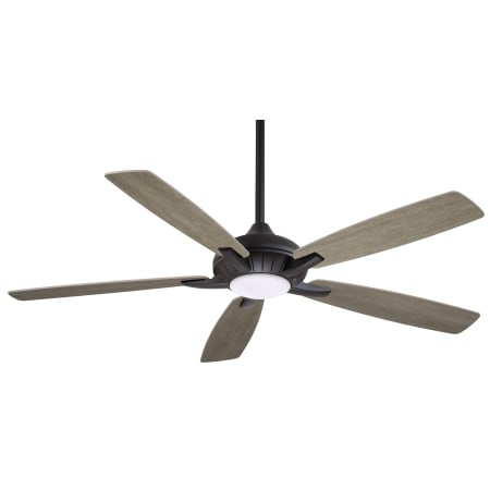 MinkaAire Dyno XL 60" 5 Blade Indoor Smart LED Energy Star Ceiling Fan with Remote Included Coal