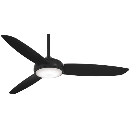 MinkaAire Concept IV 54" 3 Blade Indoor / Outdoor Smart LED Ceiling Fan with Remote Control Included Coal