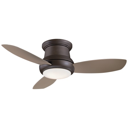 MinkaAire Concept II 44" 3 Blade Indoor LED Flush Mount Ceiling Fan with Remote Included Oil Rubbed Bronze