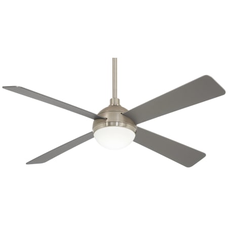 MinkaAire Orb 54" 4 Blade LED Indoor Ceiling Fan with Remote Included Brushed Steel / Brushed Nickel