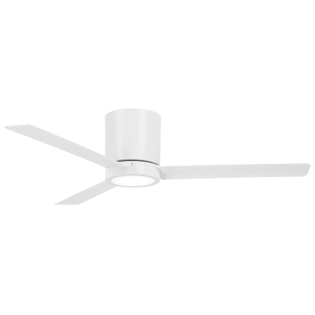 MinkaAire Roto 52" 3 Blade Flush Mount Indoor LED Ceiling Fan with Remote Control Included Flat White
