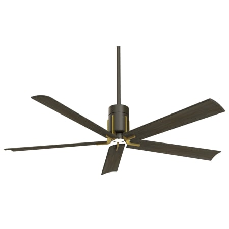 MinkaAire Clean 60" 5 Blade LED Indoor Ceiling Fan with Remote Included Oil Rubbed Bronze / Toned Brass
