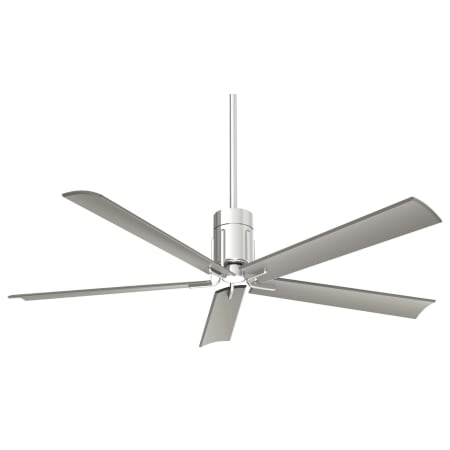 MinkaAire Clean 60" 5 Blade LED Indoor Ceiling Fan with Remote Included Polished Nickel