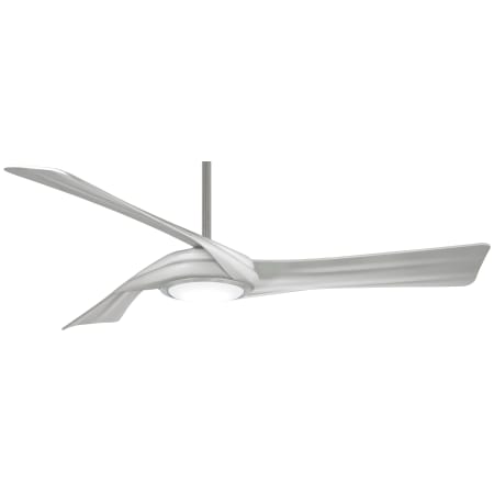 MinkaAire Curl 60" 3 Blade LED Smart Indoor Ceiling Fan with Remote Control Included Brushed Nickel / Silver