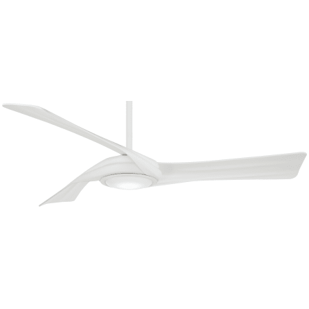 MinkaAire Curl 60" 3 Blade LED Smart Indoor Ceiling Fan with Remote Control Included Flat White